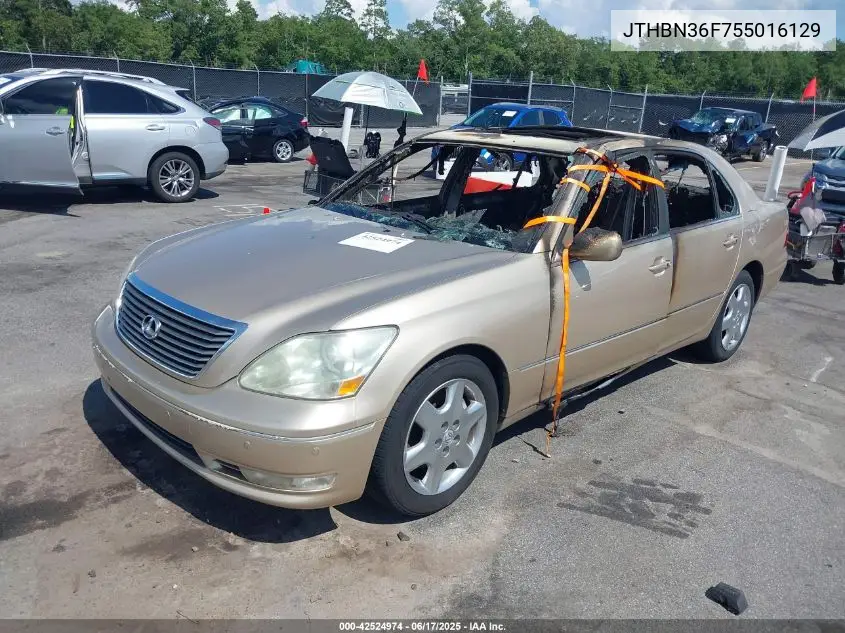 2005 Lexus Ls 430 VIN: JTHBN36F755016129 Lot: 42524974
