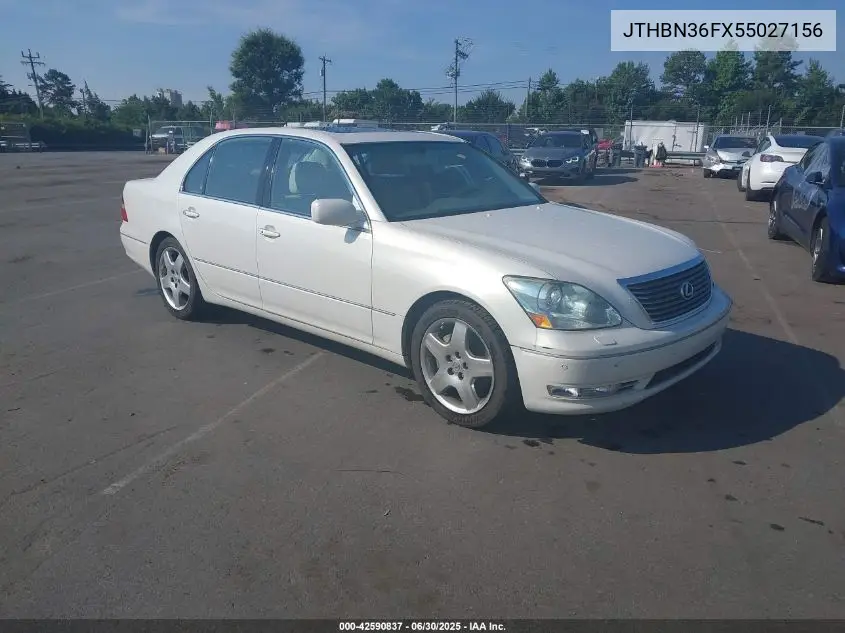 2005 Lexus Ls 430 VIN: JTHBN36FX55027156 Lot: 42590837