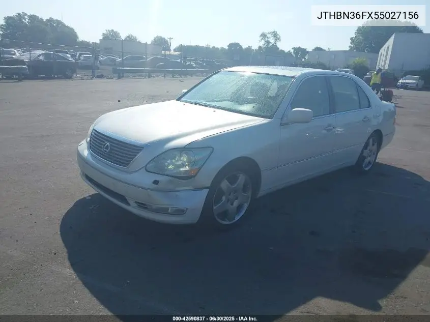 2005 Lexus Ls 430 VIN: JTHBN36FX55027156 Lot: 42590837