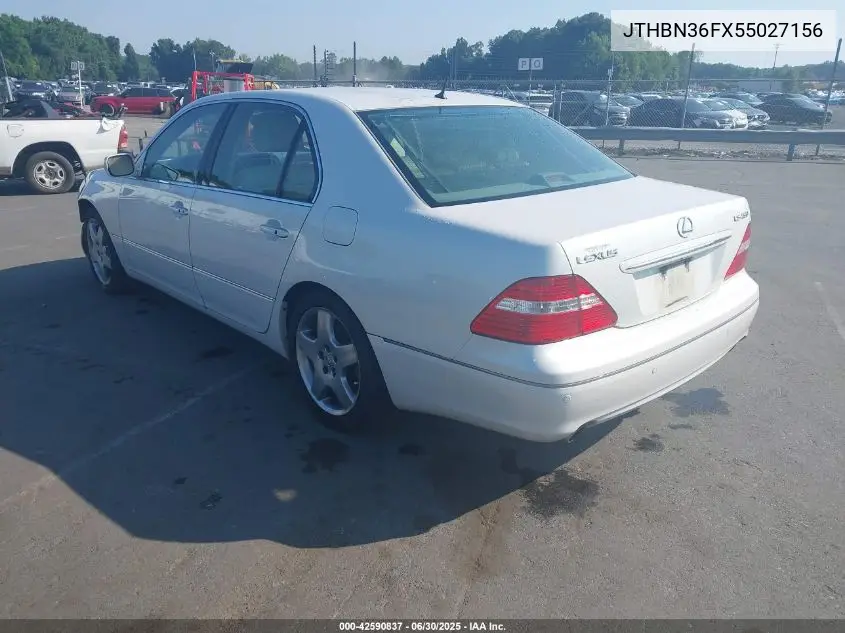 2005 Lexus Ls 430 VIN: JTHBN36FX55027156 Lot: 42590837