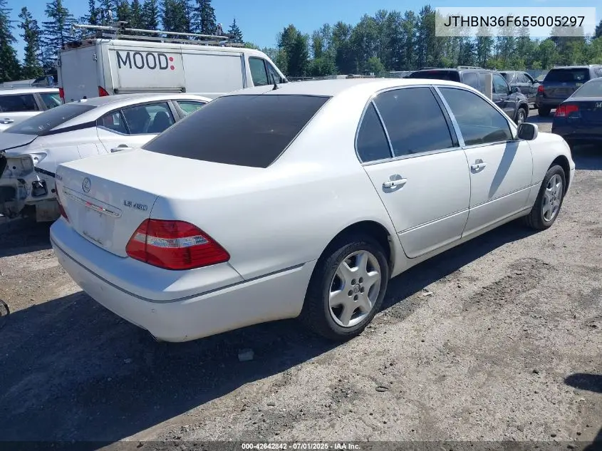 2005 Lexus Ls 430 VIN: JTHBN36F655005297 Lot: 42642842