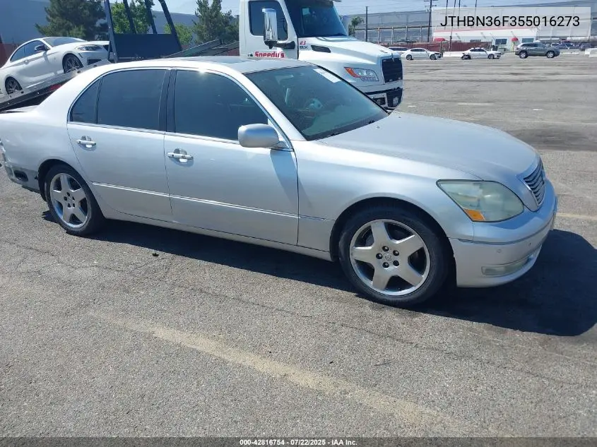 2005 Lexus Ls 430 VIN: JTHBN36F355016273 Lot: 42816754