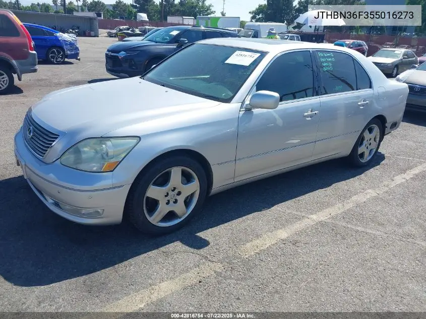 2005 Lexus Ls 430 VIN: JTHBN36F355016273 Lot: 42816754