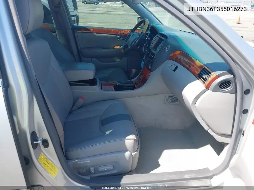 2005 Lexus Ls 430 VIN: JTHBN36F355016273 Lot: 42816754