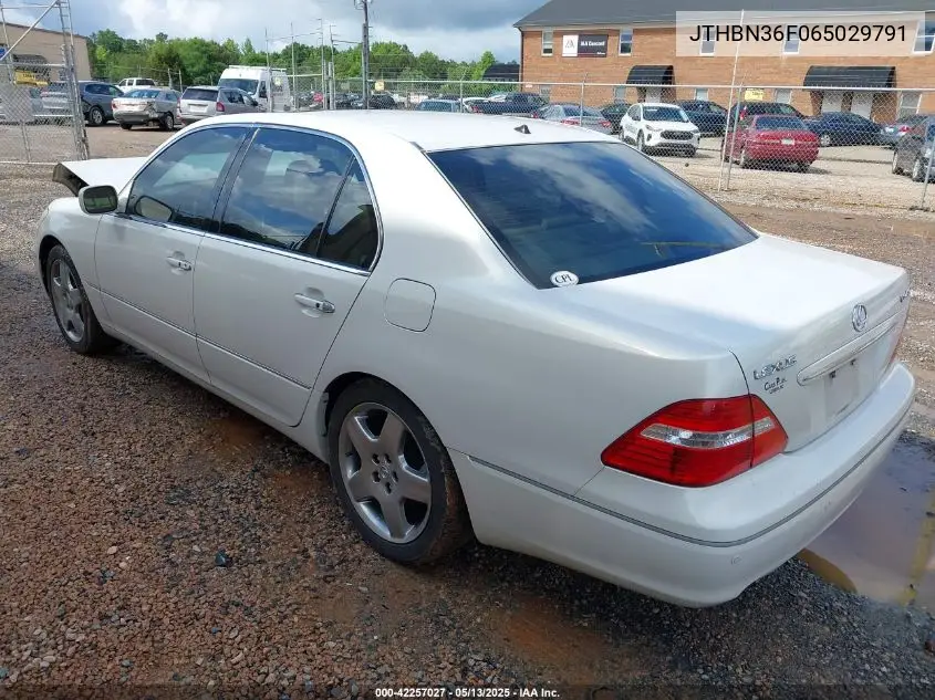2006 Lexus Ls 430 VIN: JTHBN36F065029791 Lot: 42257027