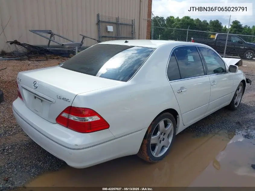 2006 Lexus Ls 430 VIN: JTHBN36F065029791 Lot: 42257027