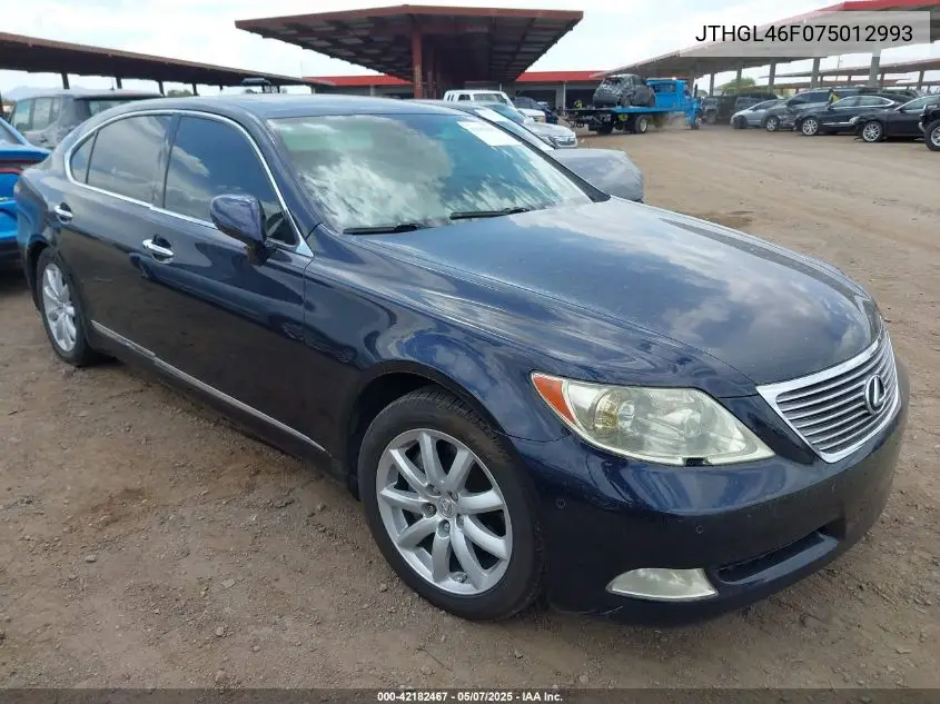 2007 Lexus Ls 460 L VIN: JTHGL46F075012993 Lot: 42182467