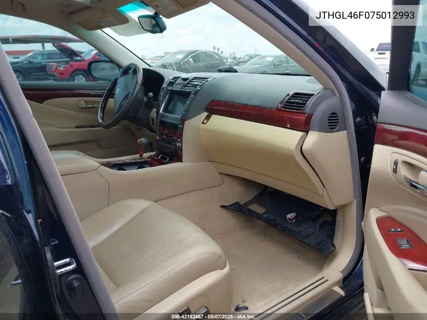 2007 Lexus Ls 460 L VIN: JTHGL46F075012993 Lot: 42182467