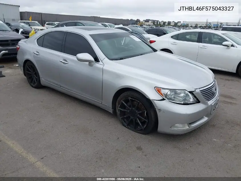 2007 Lexus Ls 460 VIN: JTHBL46F575043327 Lot: 42201956