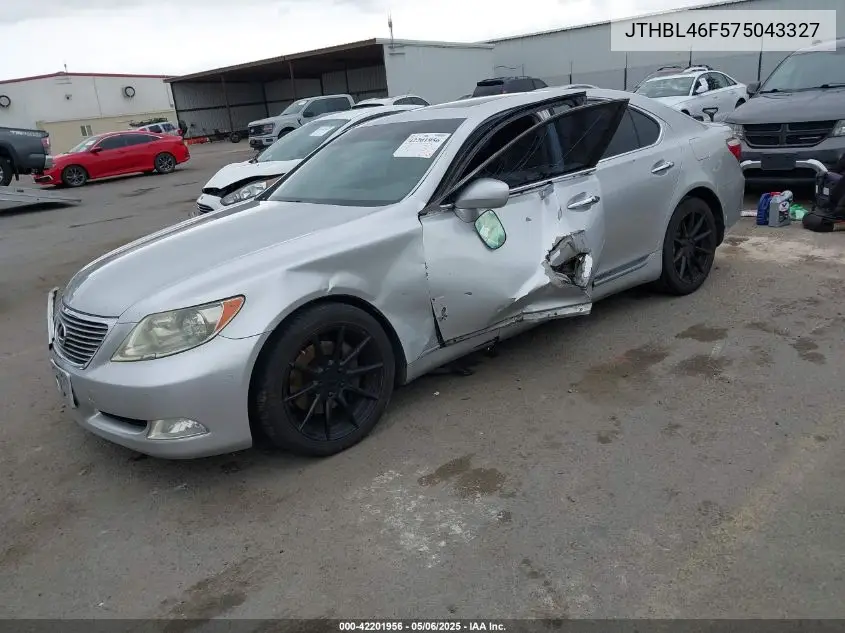 2007 Lexus Ls 460 VIN: JTHBL46F575043327 Lot: 42201956