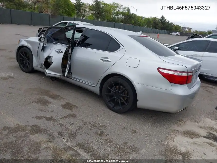 2007 Lexus Ls 460 VIN: JTHBL46F575043327 Lot: 42201956