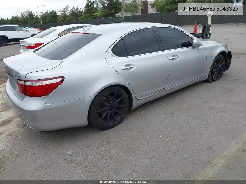 2007 Lexus Ls 460 VIN: JTHBL46F575043327 Lot: 42201956