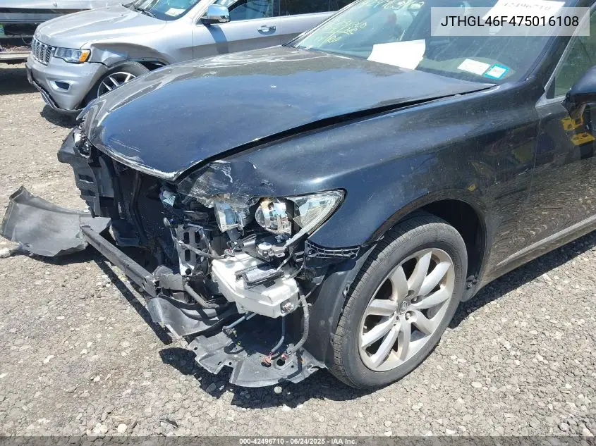 2007 Lexus Ls 460 L VIN: JTHGL46F475016108 Lot: 42496710