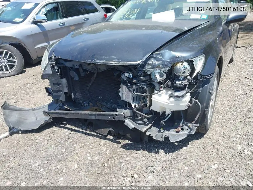 2007 Lexus Ls 460 L VIN: JTHGL46F475016108 Lot: 42496710