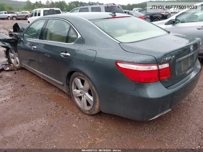 2007 Lexus Ls 460 L VIN: JTHGL46F775011033 Lot: 42527113