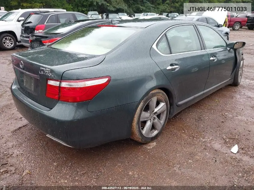 2007 Lexus Ls 460 L VIN: JTHGL46F775011033 Lot: 42527113
