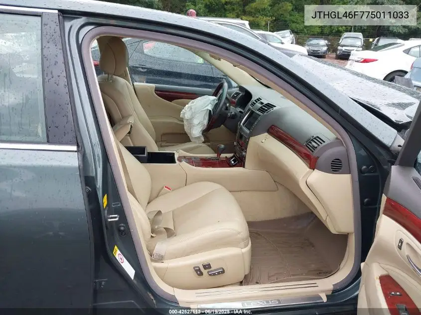 2007 Lexus Ls 460 L VIN: JTHGL46F775011033 Lot: 42527113
