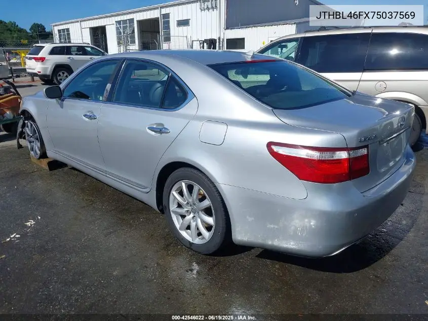 2007 Lexus Ls 460 VIN: JTHBL46FX75037569 Lot: 42546022