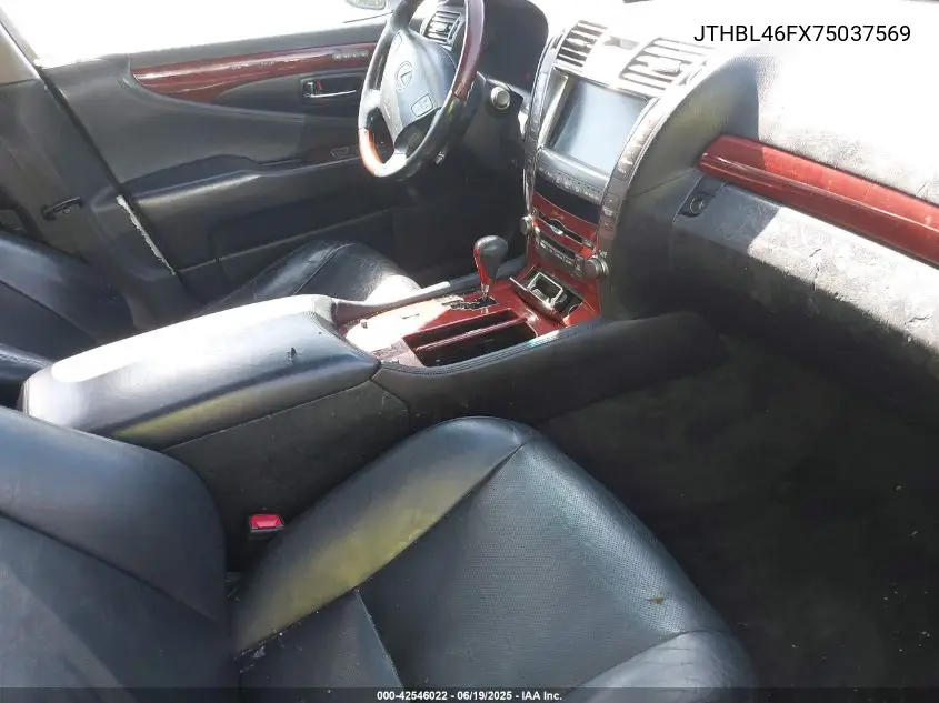 2007 Lexus Ls 460 VIN: JTHBL46FX75037569 Lot: 42546022
