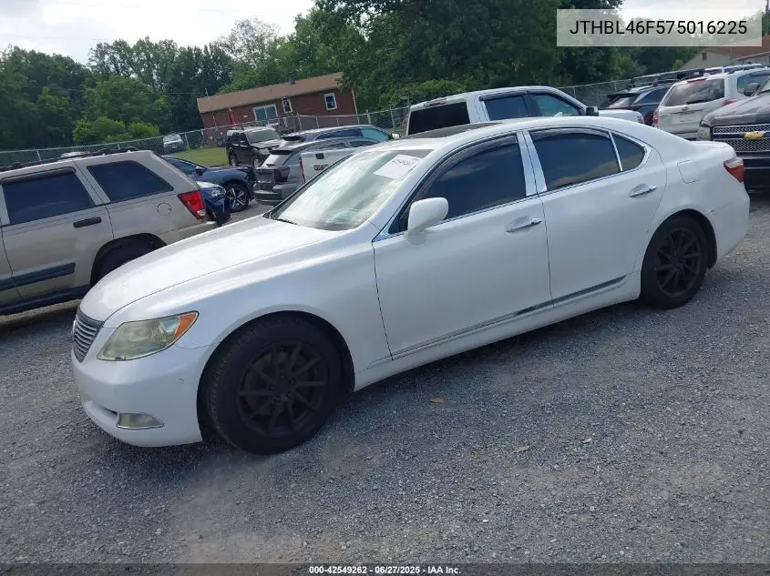 2007 Lexus Ls 460 460 VIN: JTHBL46F575016225 Lot: 42549262