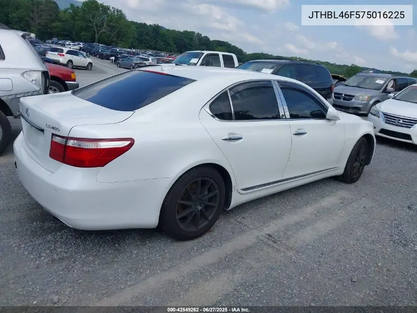 2007 Lexus Ls 460 460 VIN: JTHBL46F575016225 Lot: 42549262