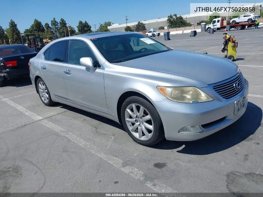 2007 Lexus Ls 460 VIN: JTHBL46FX75029858 Lot: 42594368