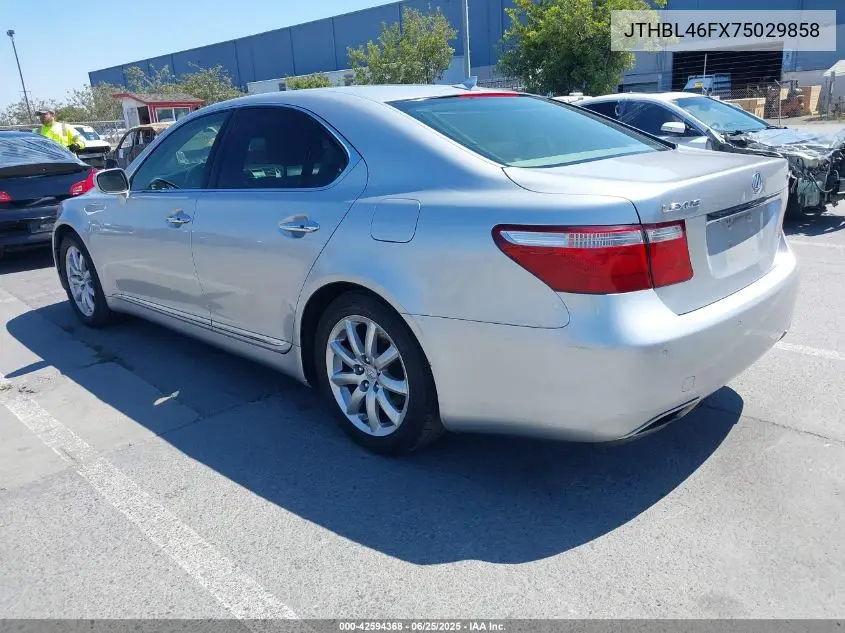 2007 Lexus Ls 460 VIN: JTHBL46FX75029858 Lot: 42594368