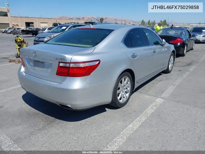 2007 Lexus Ls 460 VIN: JTHBL46FX75029858 Lot: 42594368