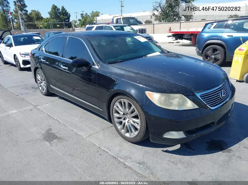 2007 Lexus Ls 460 VIN: JTHBL46F475020282 Lot: 42608903
