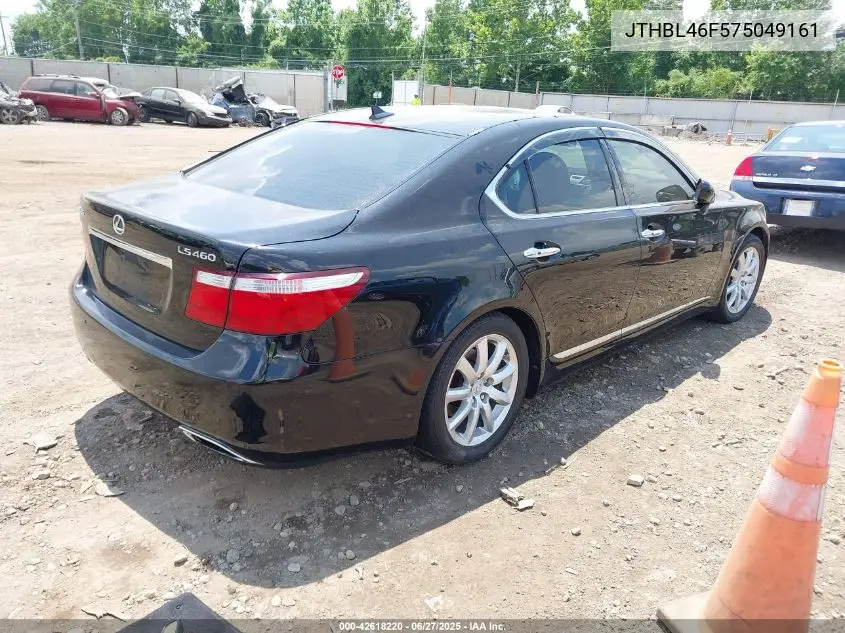 2007 Lexus Ls 460 VIN: JTHBL46F575049161 Lot: 42618220
