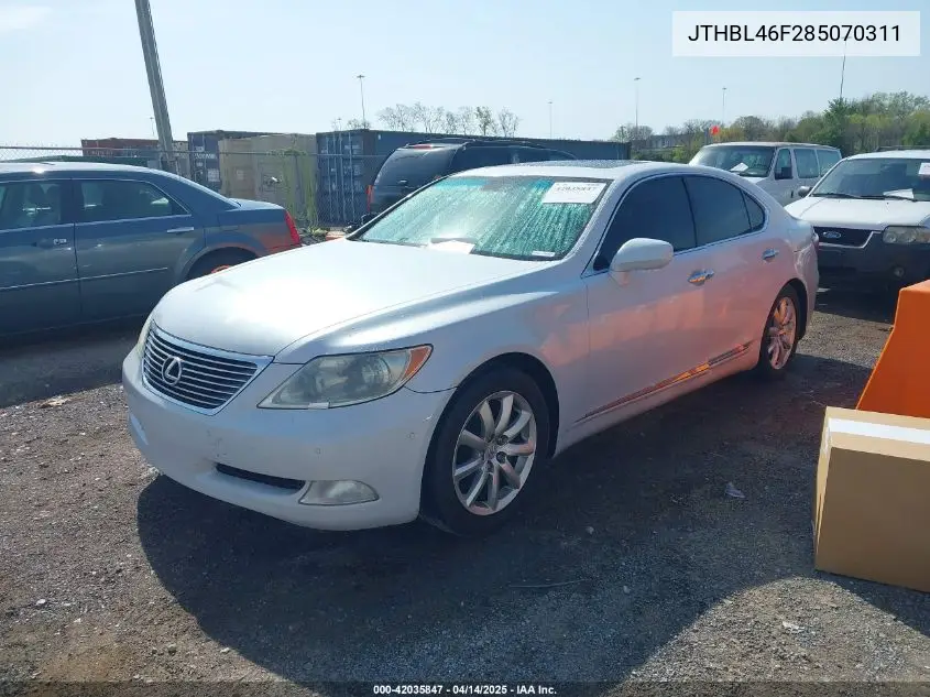2008 Lexus Ls 460 VIN: JTHBL46F285070311 Lot: 42035847