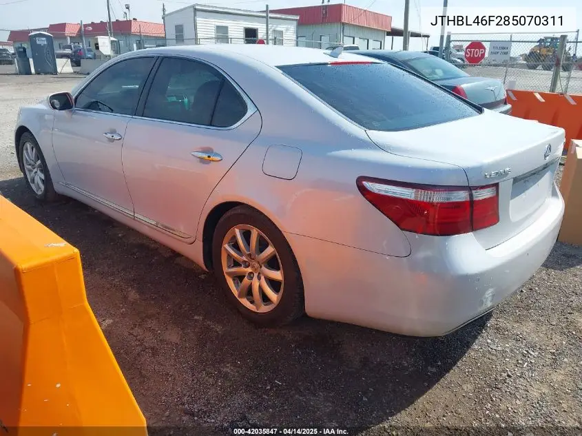 2008 Lexus Ls 460 VIN: JTHBL46F285070311 Lot: 42035847