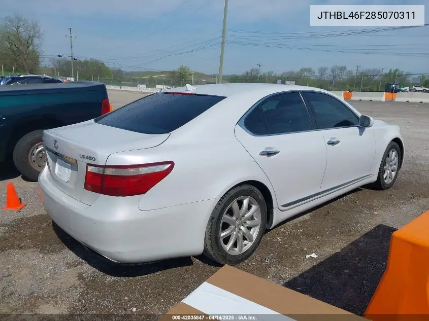 2008 Lexus Ls 460 VIN: JTHBL46F285070311 Lot: 42035847