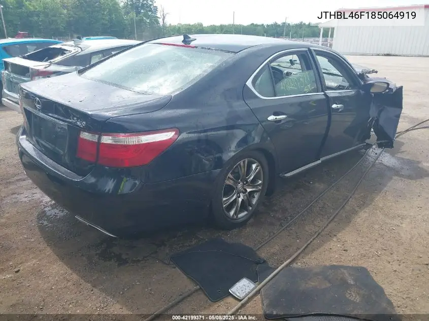 2008 Lexus Ls 460 VIN: JTHBL46F185064919 Lot: 42199371