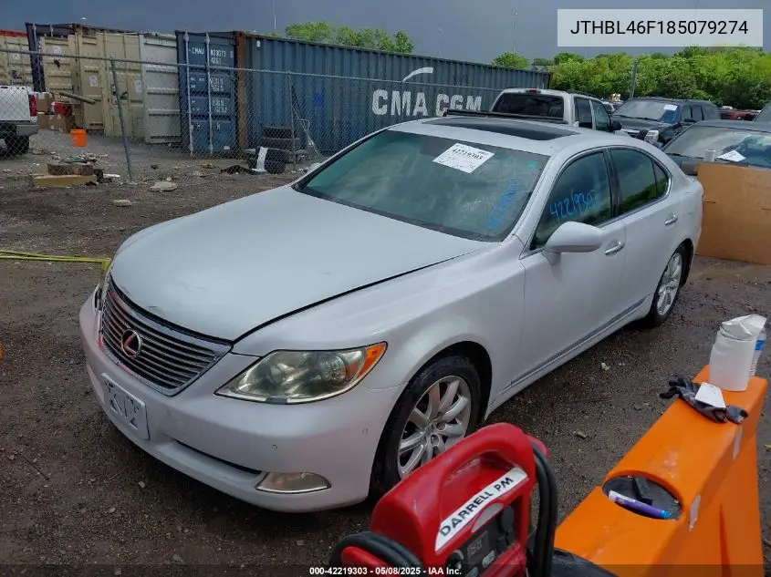 2008 Lexus Ls 460 VIN: JTHBL46F185079274 Lot: 42219303