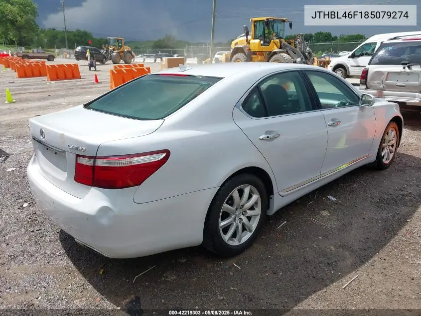 2008 Lexus Ls 460 VIN: JTHBL46F185079274 Lot: 42219303