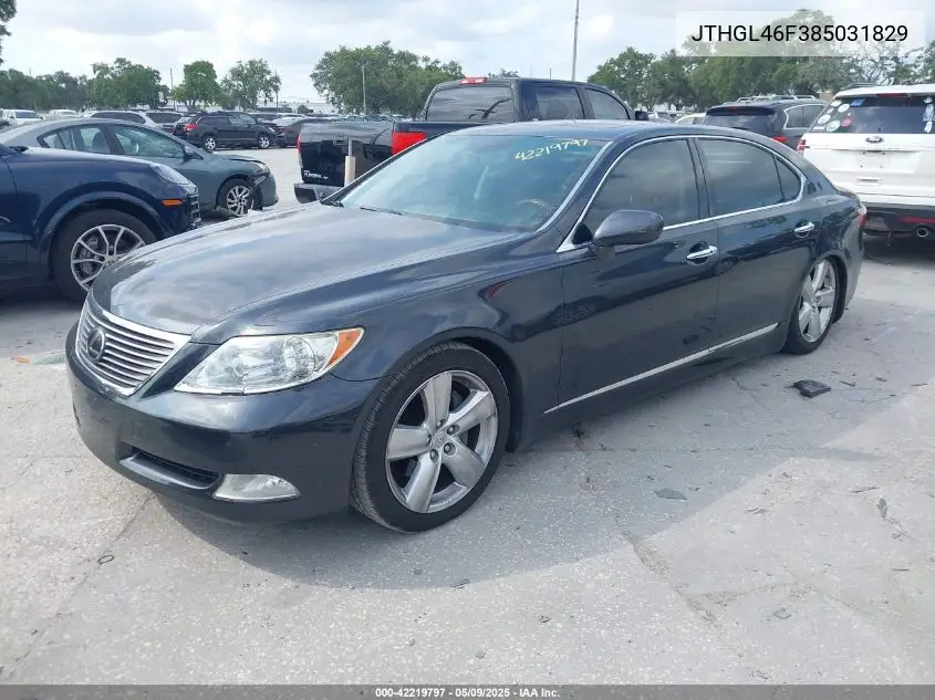 2008 Lexus Ls 460 L VIN: JTHGL46F385031829 Lot: 42219797