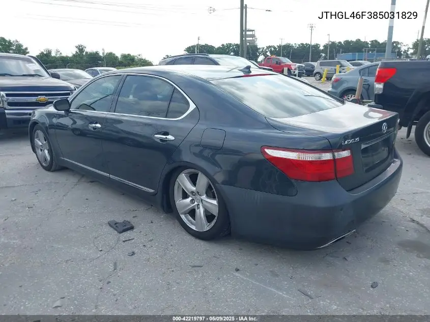 2008 Lexus Ls 460 L VIN: JTHGL46F385031829 Lot: 42219797