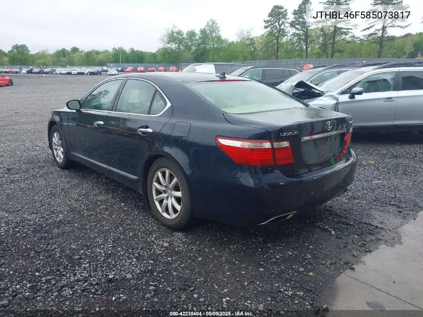 2008 Lexus Ls 460 VIN: JTHBL46F585073817 Lot: 42238404