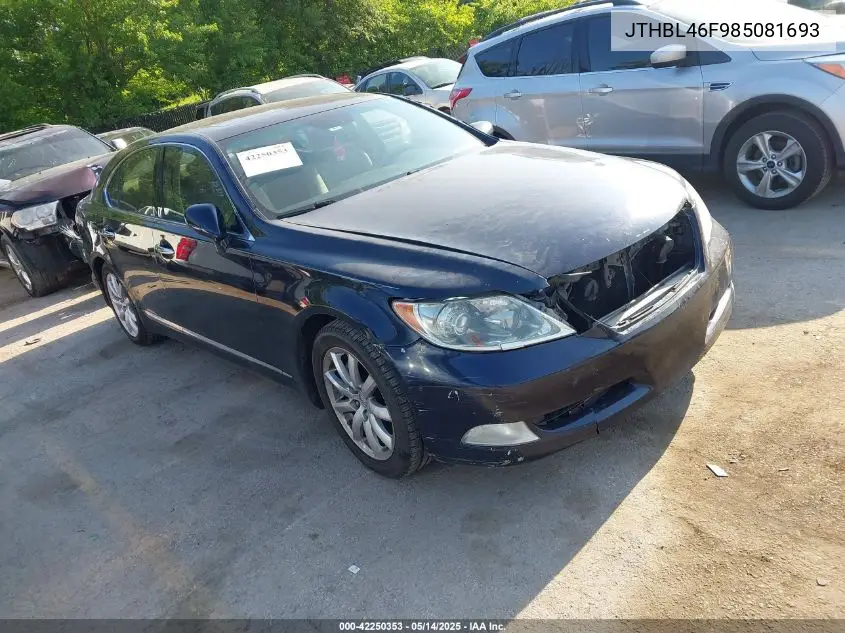 2008 Lexus Ls 460 VIN: JTHBL46F985081693 Lot: 42250353