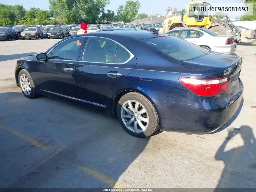 2008 Lexus Ls 460 VIN: JTHBL46F985081693 Lot: 42250353