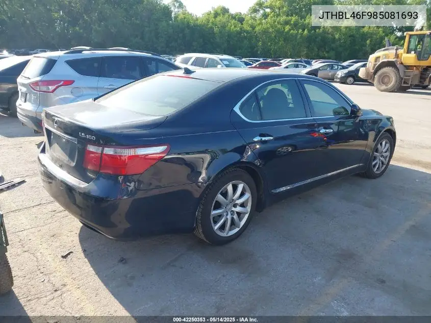 2008 Lexus Ls 460 VIN: JTHBL46F985081693 Lot: 42250353