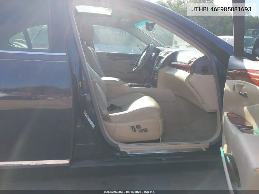 2008 Lexus Ls 460 VIN: JTHBL46F985081693 Lot: 42250353