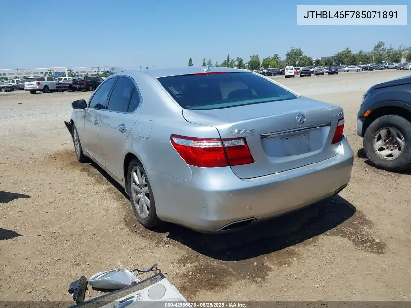 2008 Lexus Ls 460 VIN: JTHBL46F785071891 Lot: 42556678