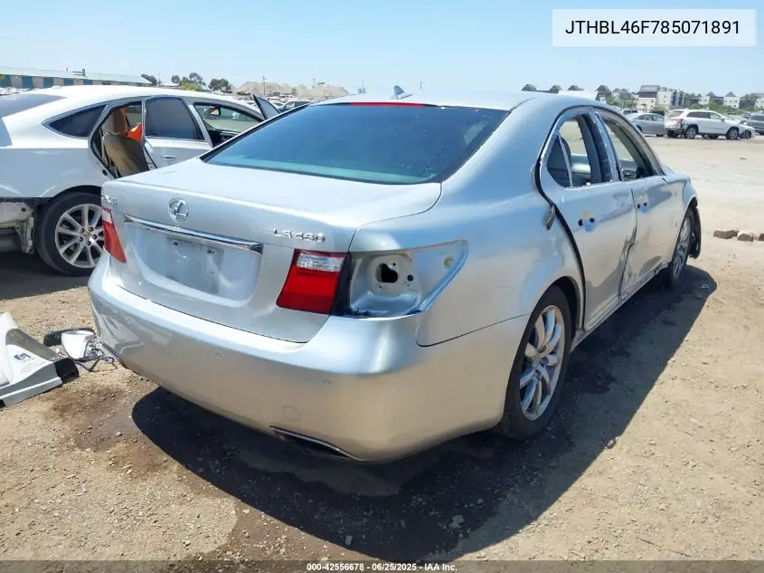 2008 Lexus Ls 460 VIN: JTHBL46F785071891 Lot: 42556678