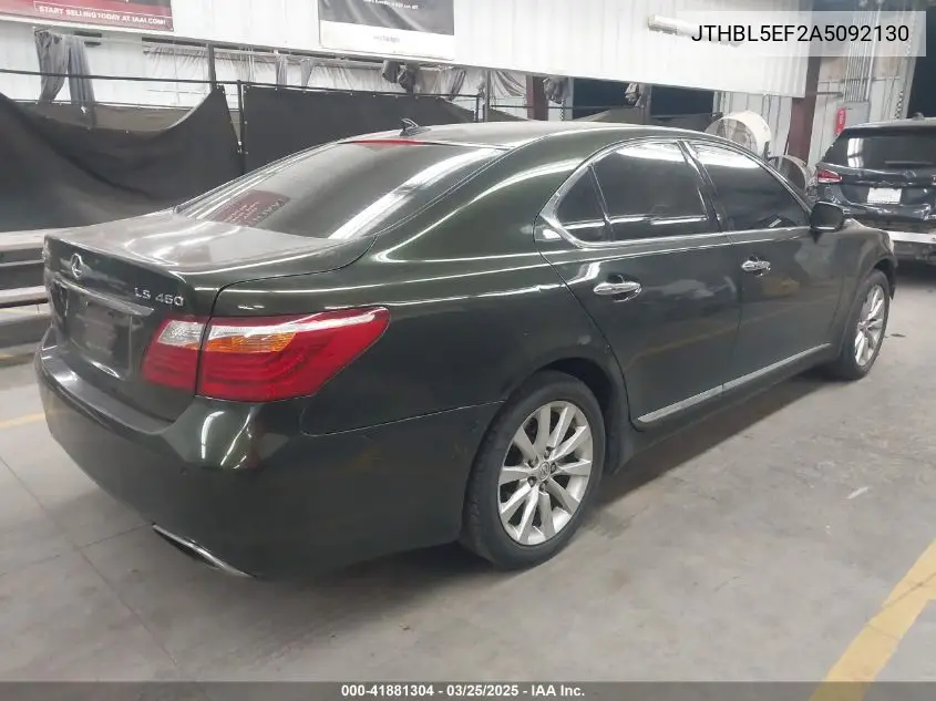 2010 Lexus Ls 460 VIN: JTHBL5EF2A5092130 Lot: 41881304