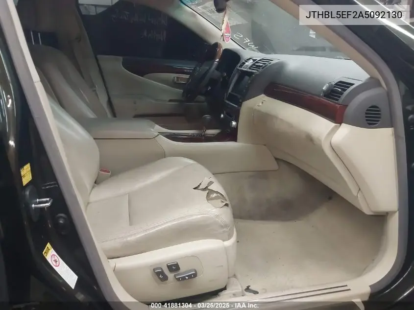 2010 Lexus Ls 460 VIN: JTHBL5EF2A5092130 Lot: 41881304