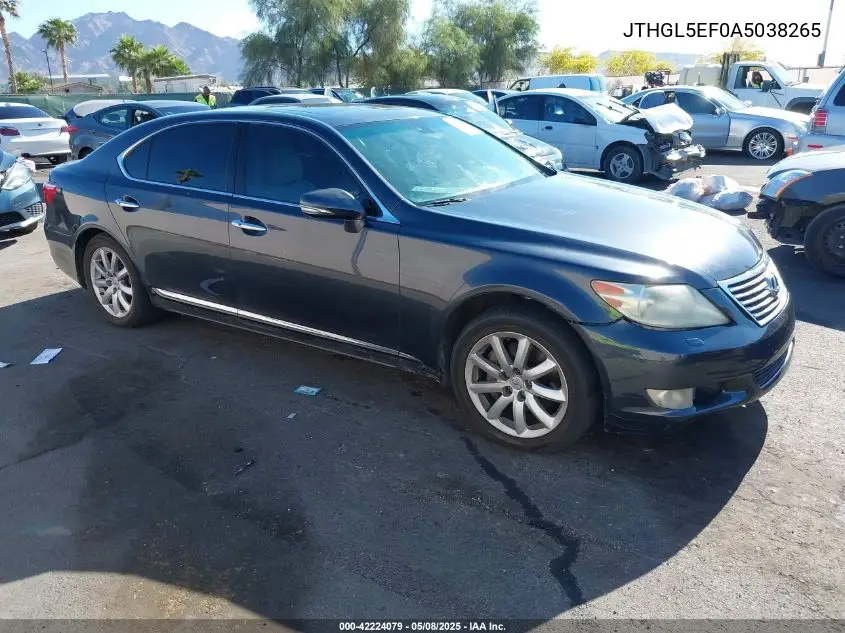 2010 Lexus Ls 460 L VIN: JTHGL5EF0A5038265 Lot: 42224079