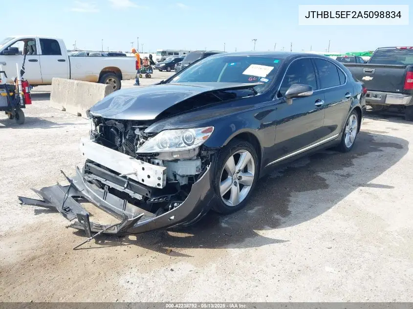 2010 Lexus Ls 460 VIN: JTHBL5EF2A5098834 Lot: 42238792