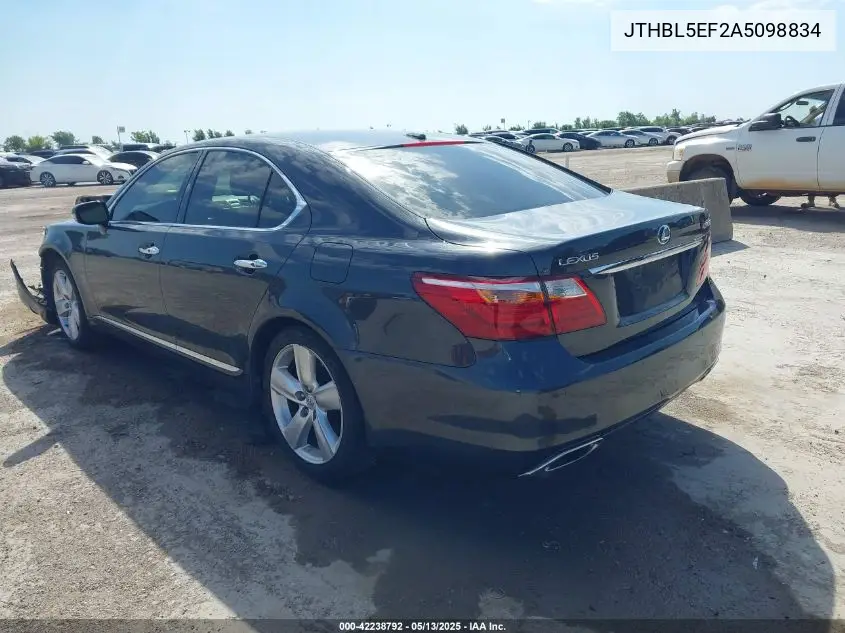 2010 Lexus Ls 460 VIN: JTHBL5EF2A5098834 Lot: 42238792